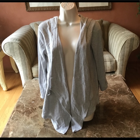 Sweaters - WAFFLE KNIT HOODED CARDIGAN